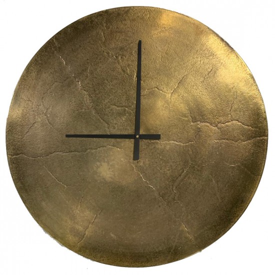 Wandklok aluminium XL kleur goud diameter 55 cm
