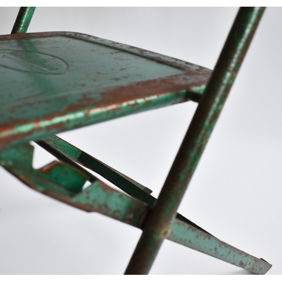 Bistro stoel gerecycled metaal inklapbaar
