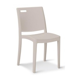 Stapelbare stoel zonder armleuningen kleur linnen