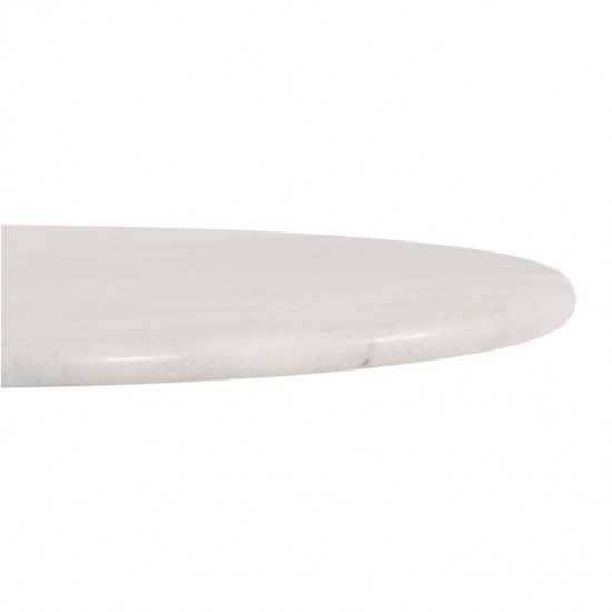 Tafelblad wit marmer rond 60 cm en 2 cm dik