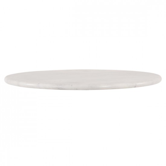Tafelblad wit marmer rond 70 cm en 2 cm dik