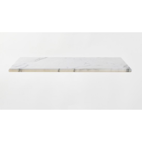 Tafelblad wit marmer rechthoek 60 x 40 cm