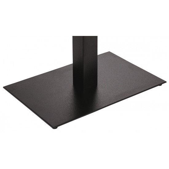 Tafelonderstel metaal met rechthoekige voet kleur zwart