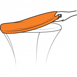 Tafel tophoes stretch 80 tot 85 cm kleur oranje