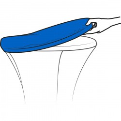 Tafel tophoes stretch 80 tot 85 cm kleur blauw
