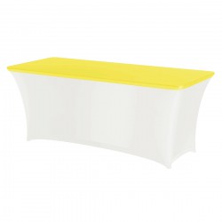 Topcover rechthoek voor buffettafel 183 x 76 cm geel