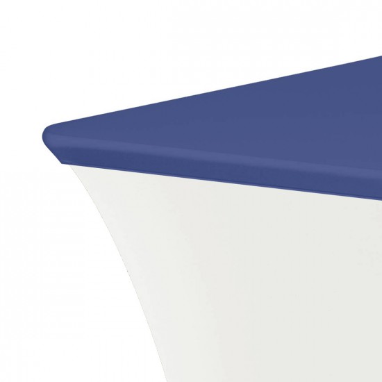 Topcover rechthoek voor buffettafel 183 x 76 cm blauw