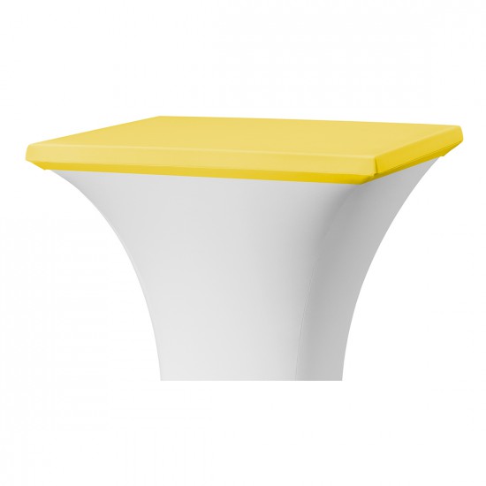Tafel tophoes vierkant 80 x 80 cm kleur geel