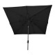 Vierkante parasol met molen 250 x 250 cm kleur zwart