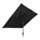 Vierkante parasol met molen 250 x 250 cm kleur zwart
